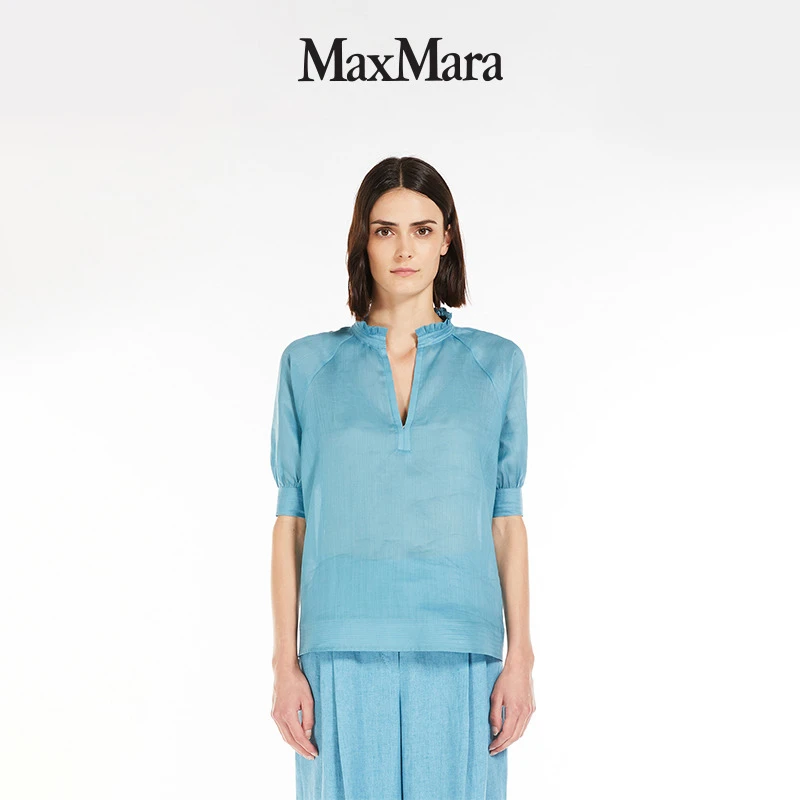 MaxMara 2025春夏新品女装苎麻薄纱衬衫6261025206
