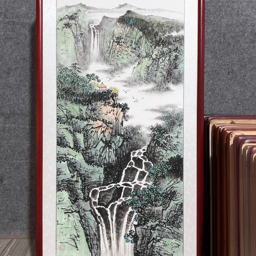 国画书画作品带框63×123