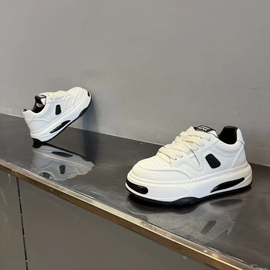 男鞋2025冬季新款时尚欧洲站潮牌真皮舒适厚底运动休闲鞋网红潮鞋