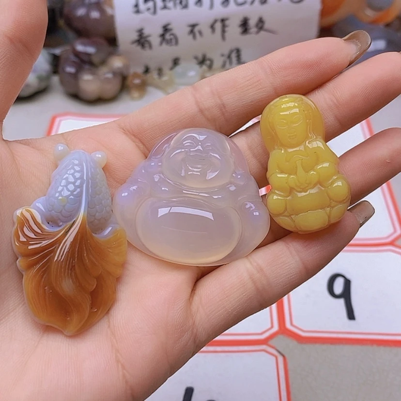 【闪购商品】未镶嵌玛瑙/玉髓珠宝半成品秋**语