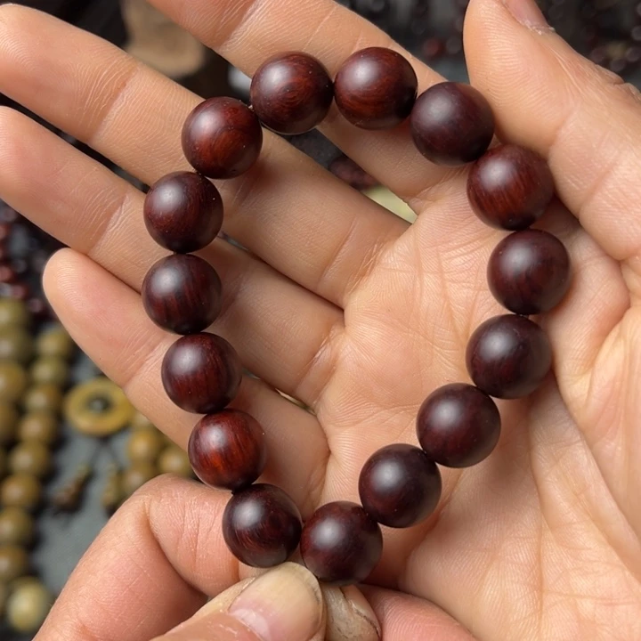 木新***帘小叶紫檀单圈手串1.2×15000000