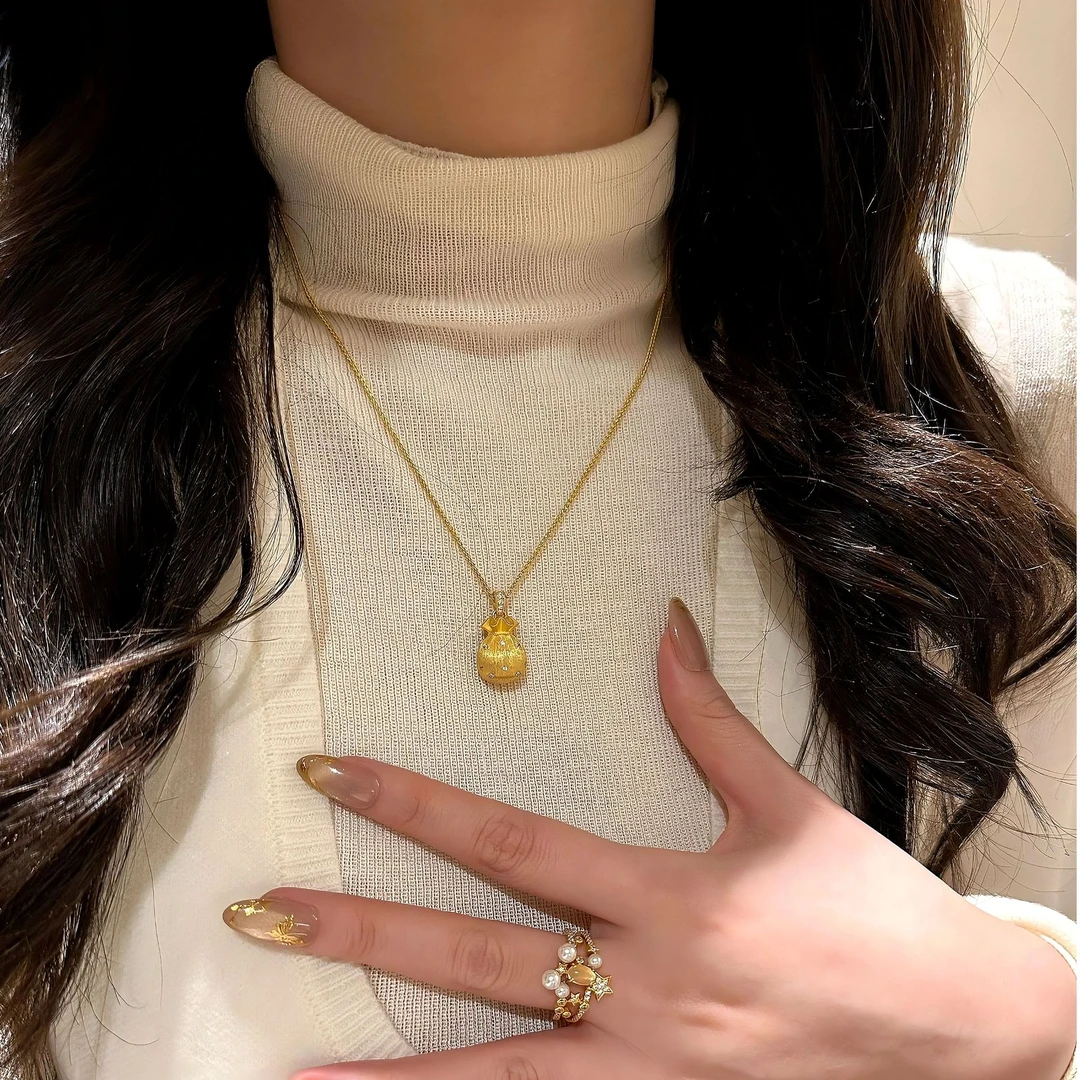 坠链均925银合成锆石 【拉丝福袋】轻奢项链女款纯银锁骨链送女友