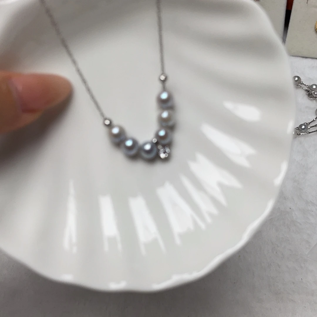 海水珍珠颈饰银S925镶嵌