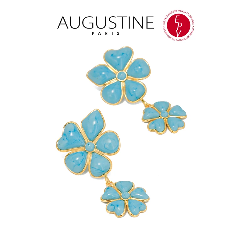 铜合金琉璃耳饰  【法国进口】 AUGUSTINE PARIS百年古法琉璃耳环