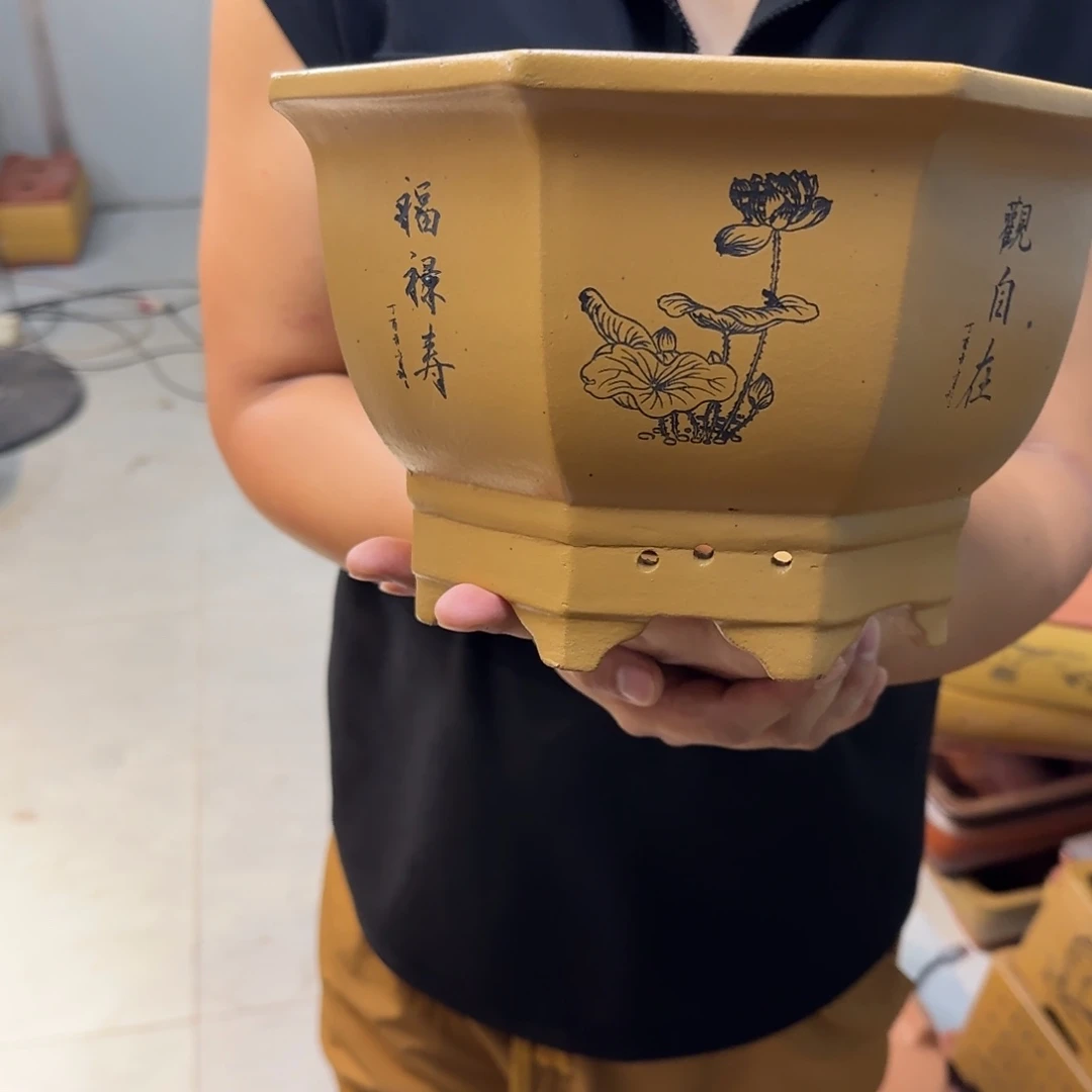 紫砂花盆口径27.17口径