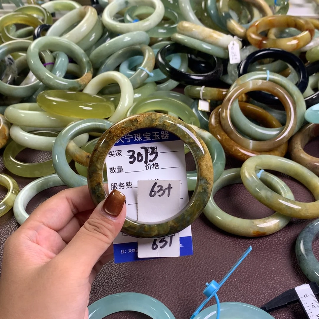 未镶嵌蛇纹石玉手镯3073