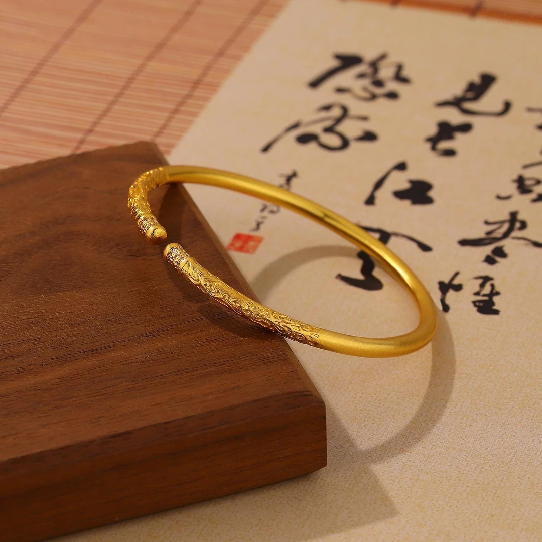 铜合金合成锆石手镯 【大话西游】祥云手镯女款轻奢开口镯礼盒装