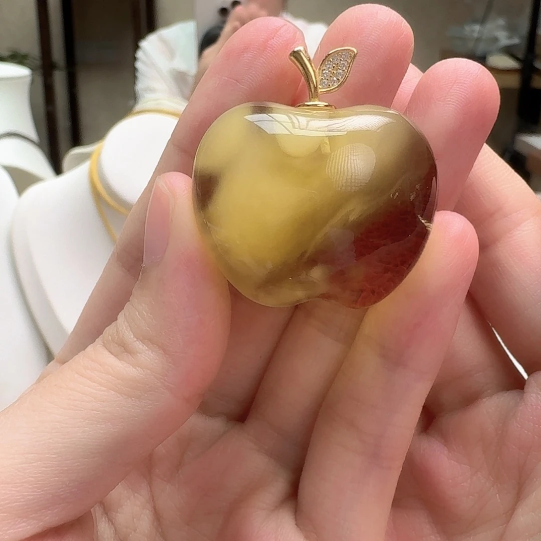琥珀未镶嵌耳饰吊坠