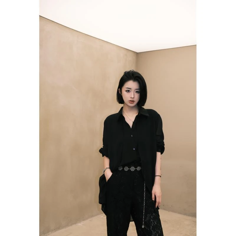 【Y&YI JIN】小众美学设计款斗篷衬衫