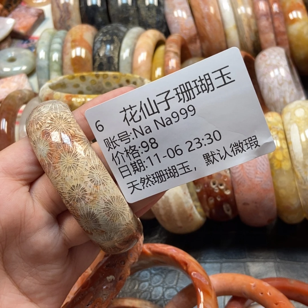 N***9硅化珊瑚（珊瑚玉）未镶嵌珠宝半成品6