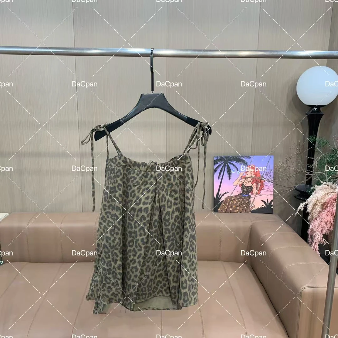 DACPAN-“豹纹回归”辣妹不规则吊带上衣 2025/盼·PP 1393