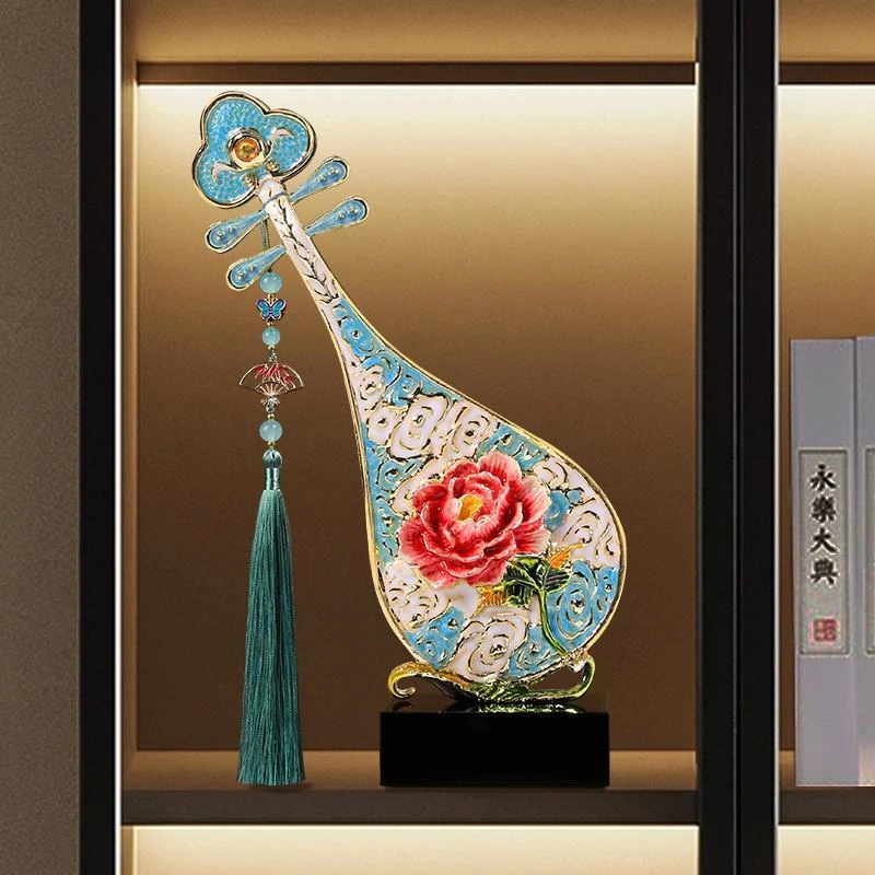 德国新中式玄关酒柜珐琅彩工艺品乔迁新居礼物摆件客厅高档小众装