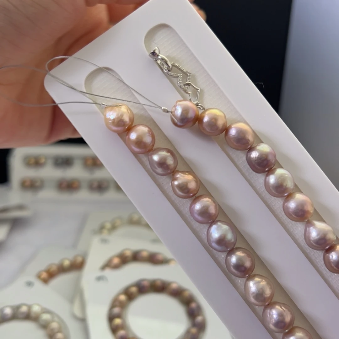 淡水珍珠手绳银S925镶嵌关于你 不退换