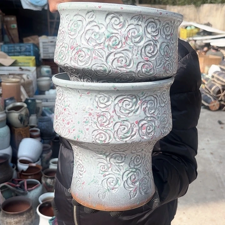 红陶玫瑰火锅两个口径20高度21