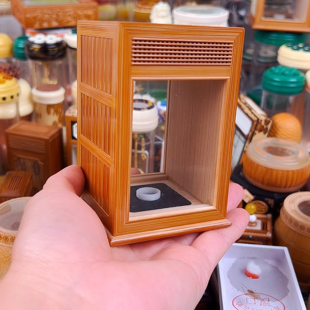 m***口全竹电话亭款蝈蝈罐