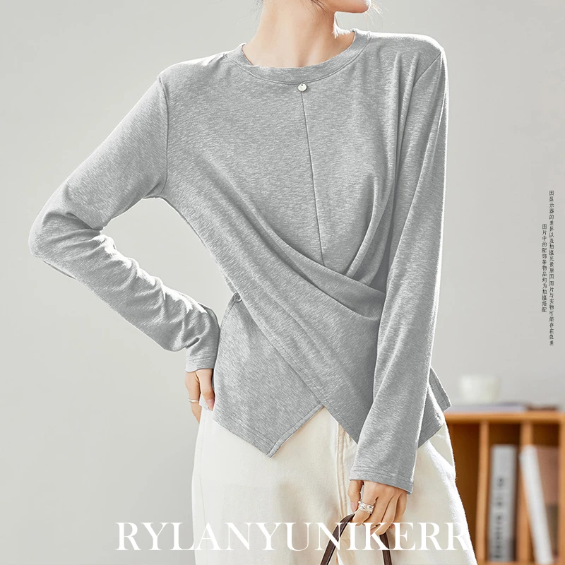 RYLAN内搭上衣设计感不对称T恤