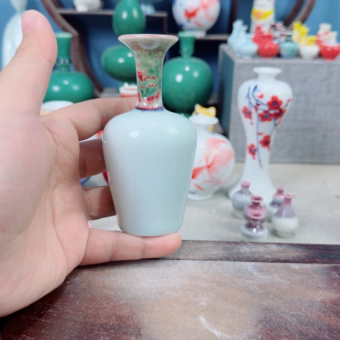 陶瓷手工小花器摆件