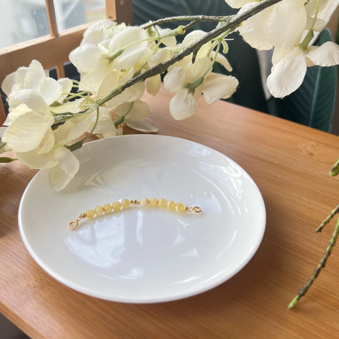 【珠宝厂长】约5mm蜜蜡合金配件延长链
