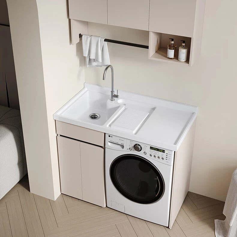 2025年全新款简约蜂窝铝洗衣机柜组合阳台一体柜组合滚筒现代轻奢