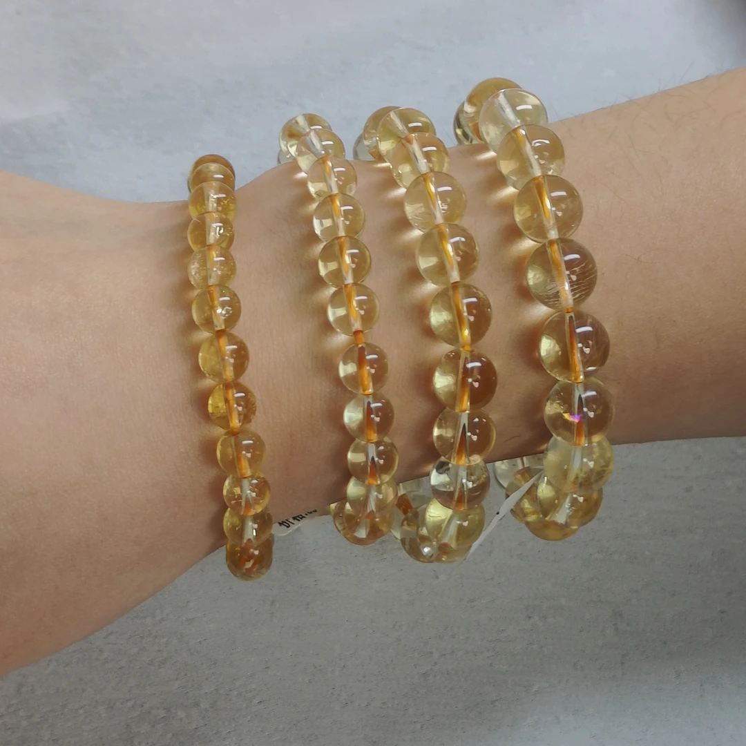 【巴西黄水晶】天然水晶手串手链多样性发其一水晶水晶