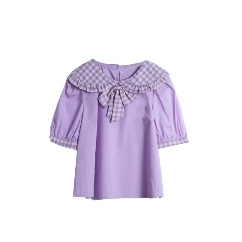 女童紫色衬衫SA7163