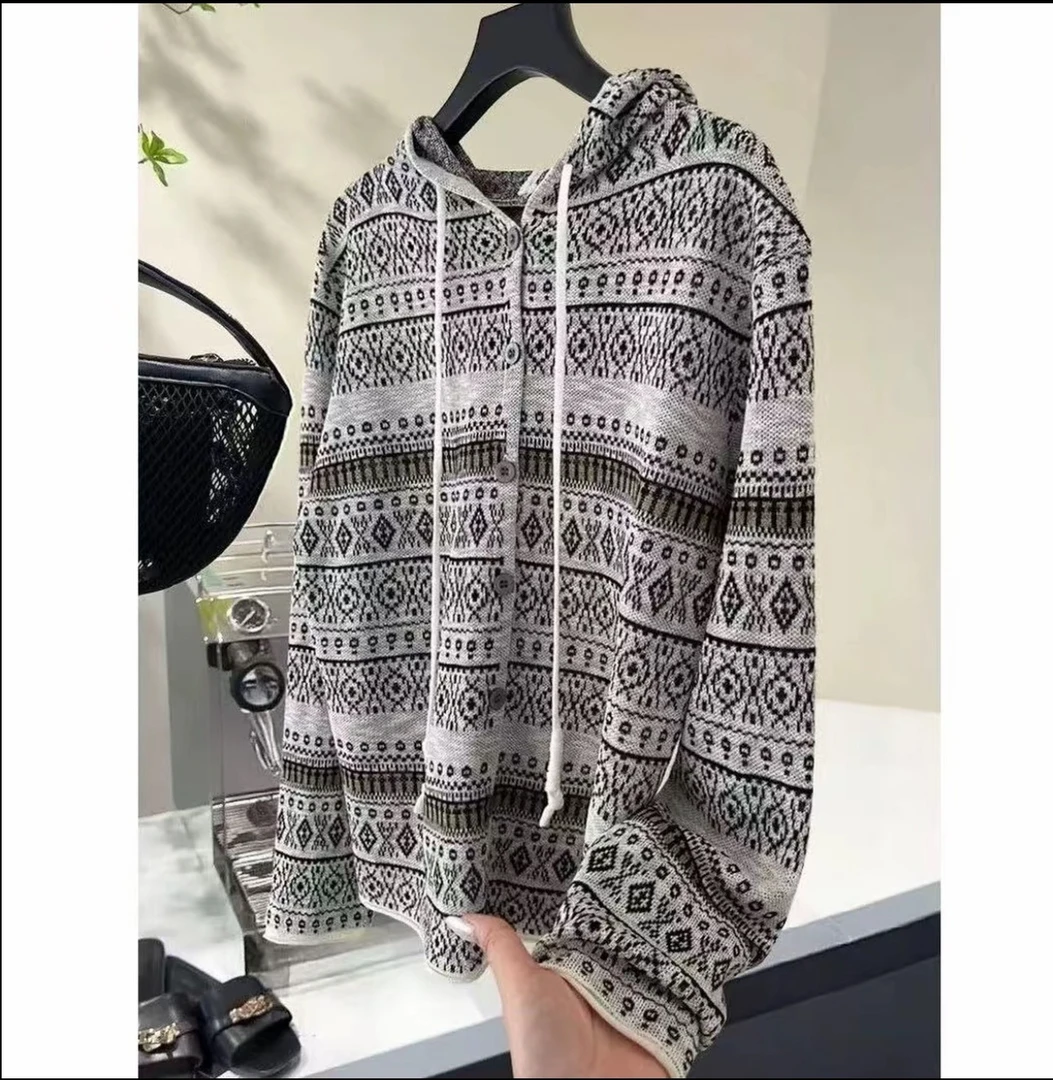 1223大码早秋拉撞色条纹显瘦时尚胖mm百搭宽松长袖女针织衫