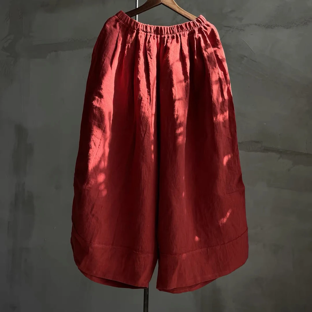 苏沐布衣沉香布衣草堂 原创亚麻休闲裤 无折扣