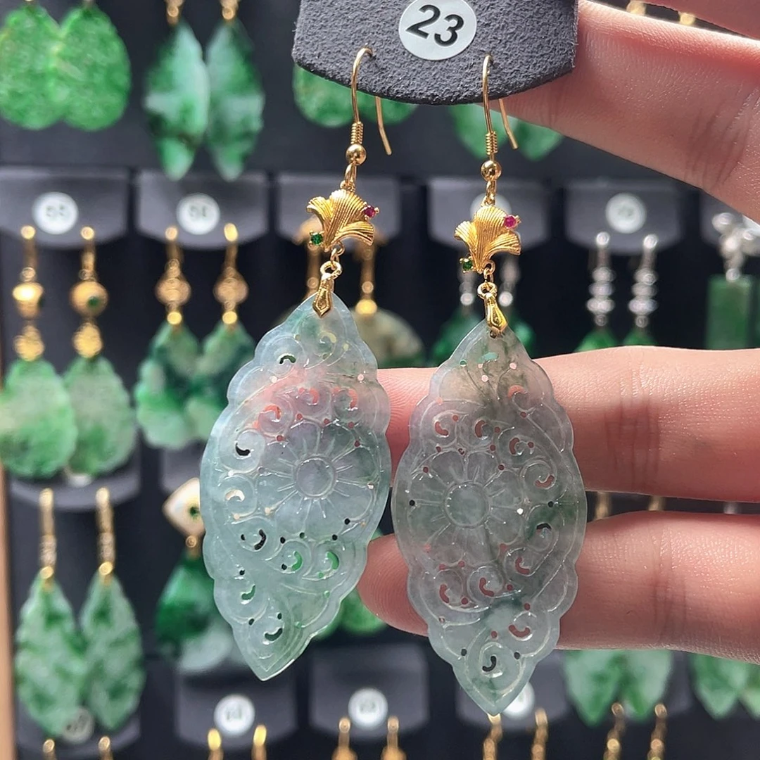 翡翠未镶嵌耳饰翡翠