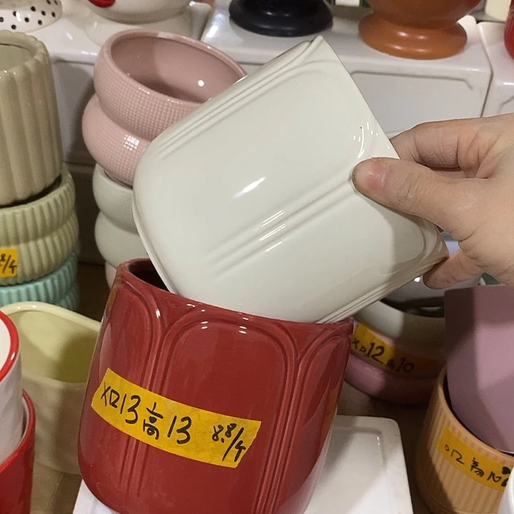 陶盆有孔 瑕疵针孔漏釉介意勿拍外高 13外口13