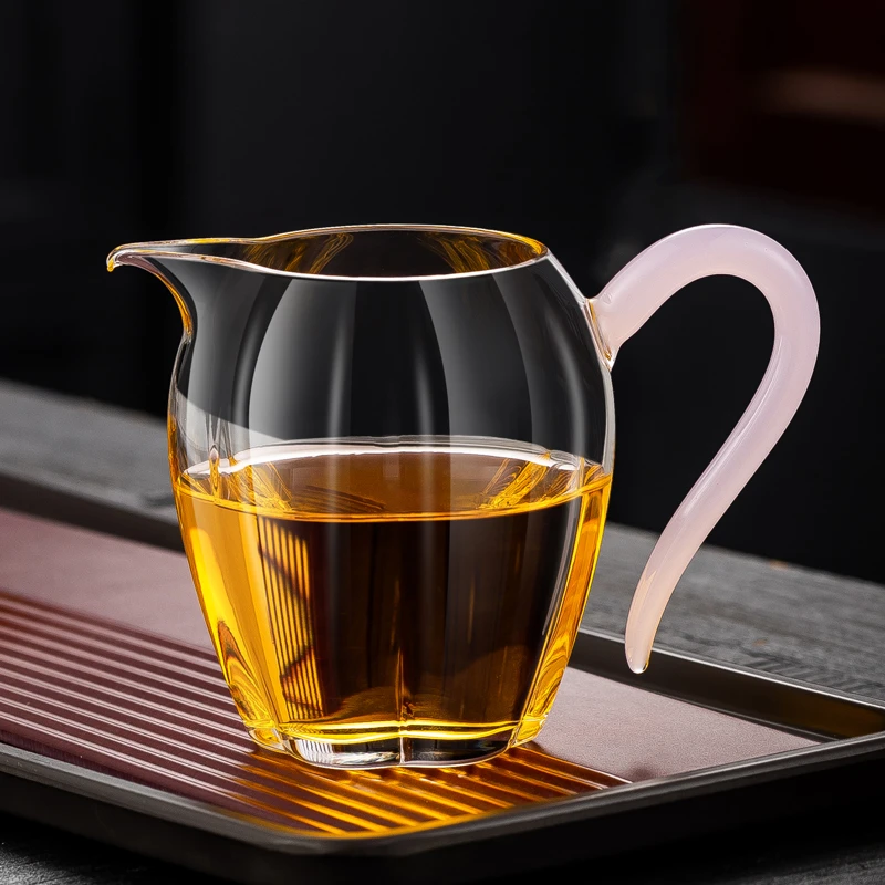 草堂花瓣玻璃公道杯高档家用高档分茶器茶海玻璃杯茶具分茶公杯