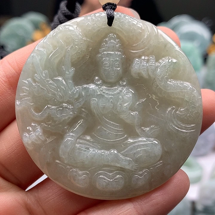 翡翠未镶嵌颈饰玉龙观音福利