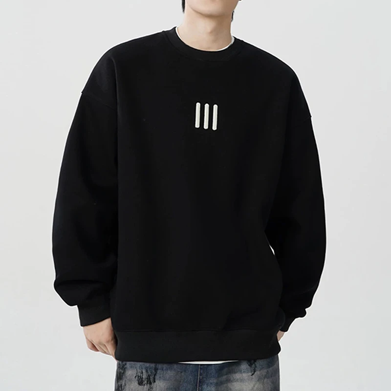 「双旦好物」24SS-美式高街长袖百搭休闲运动情侣圆领卫衣