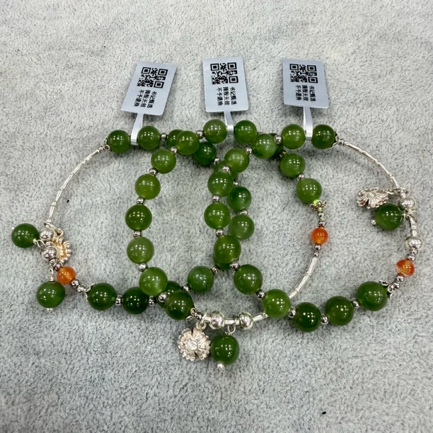 【书记甄选】原创和田玉单圈手链 多样式发一件 约7mm BB511