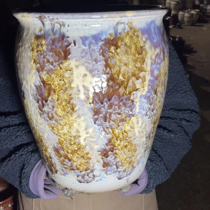 紫砂花盆口25高31正品正品