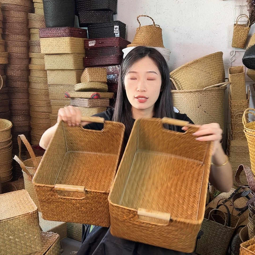 草编草编包/草编收纳盒微瑕疵