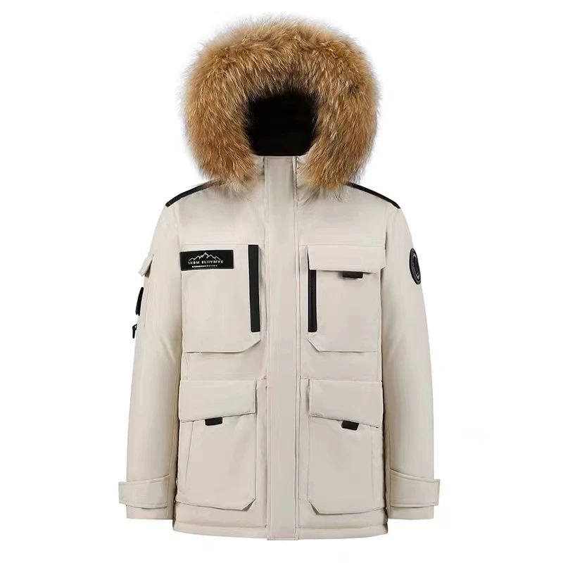 【鹅绒派克服】冬季男女同款时尚气质百搭加厚保暖毛领外套H