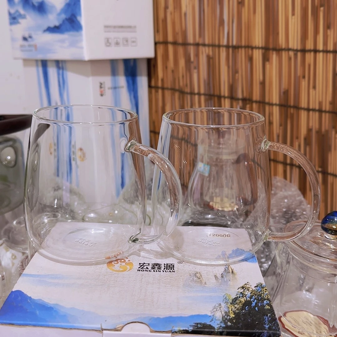 高硼硅玻璃茶水分离款瑕疵物水杯9.9