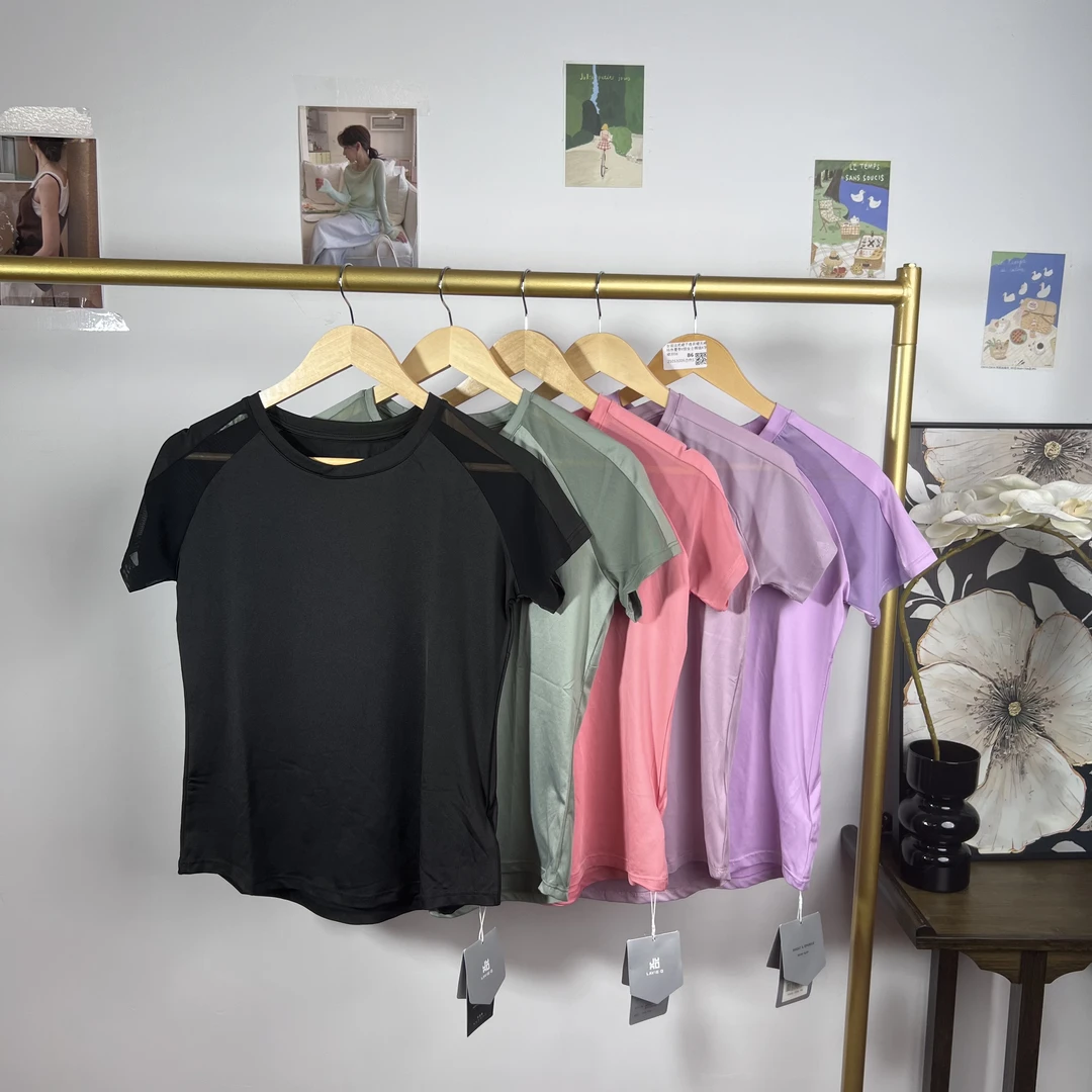 女士运动短袖T恤速干显瘦紧身健身跑步瑜伽训练上衣2601