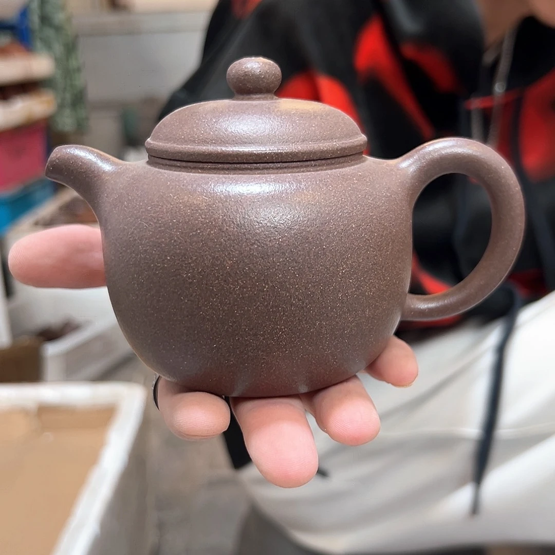 紫砂茶壶全砂桃花泥匏尊全品