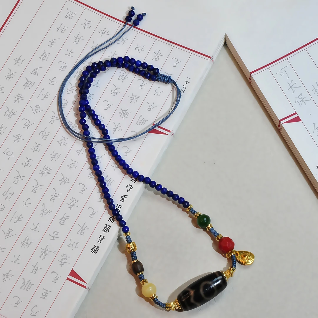 非金属布艺吊坠 【千万福】息增怀民族风多宝项链-A0840115