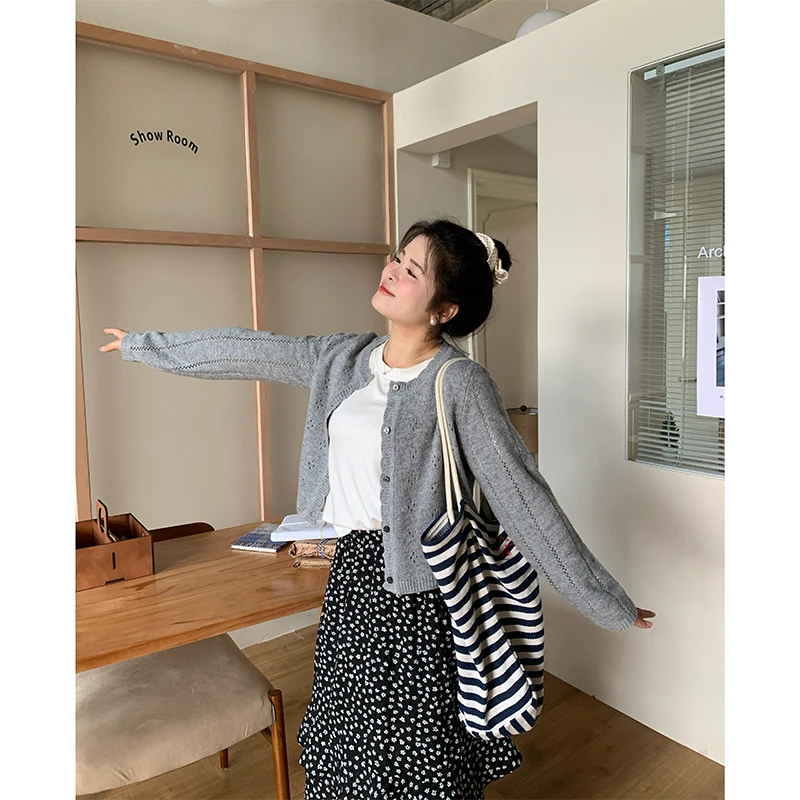 青苍【电影胶卷】大头婷微胖定制秋季荷叶边碎花开叉A字半身长裙