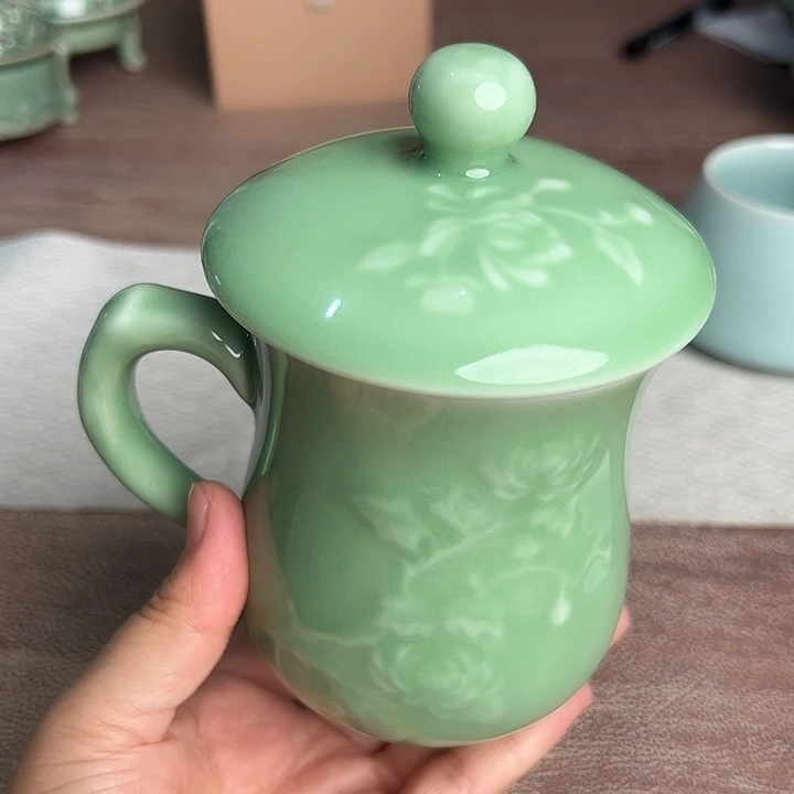 龙泉云间青瓷小米茶器