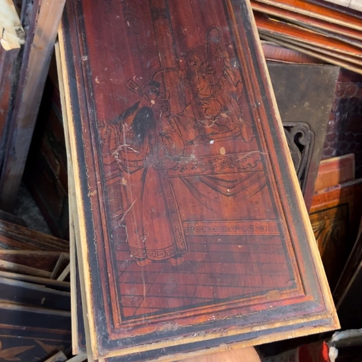 香榧木常***件老木雕花板艺术