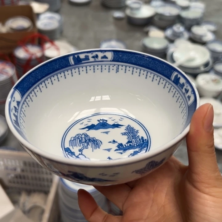 碗青花5.5寸梧桐饭碗