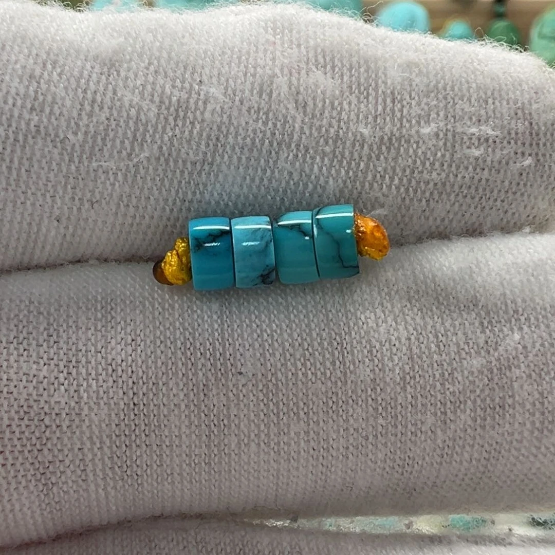 未镶嵌绿松石直切珠4.5x2.4mm