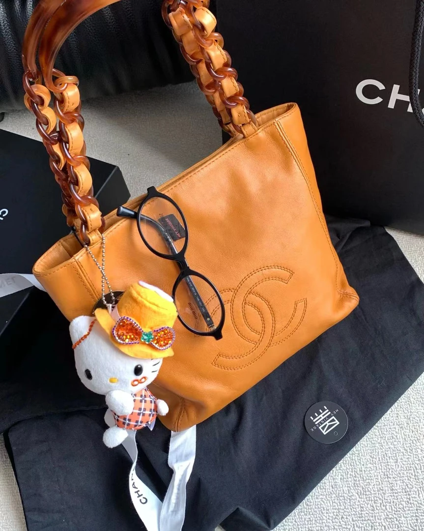 95新 Chanel/香奈儿 焦糖色 DM mini 琴谱托特包 6311825