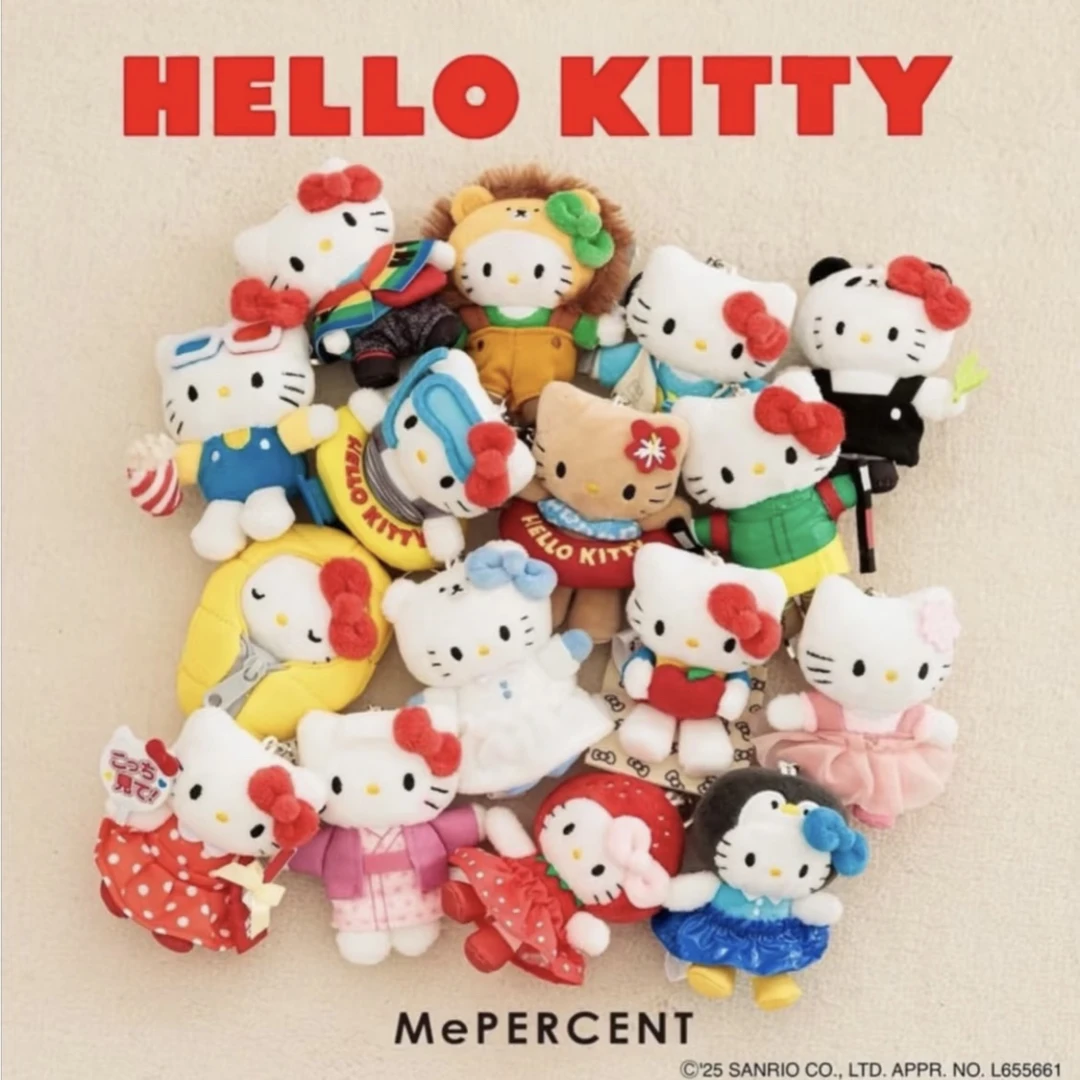 Japan me%第四代狮子白熊抱苹果hellokitty黑皮泳圈小鼻嘎挂件