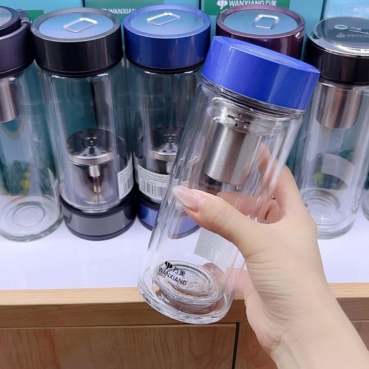 永***弃万象品牌双层玻璃杯V149L-410蓝