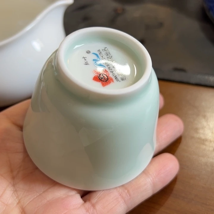 搪瓷手工青釉茶杯一个50毫升