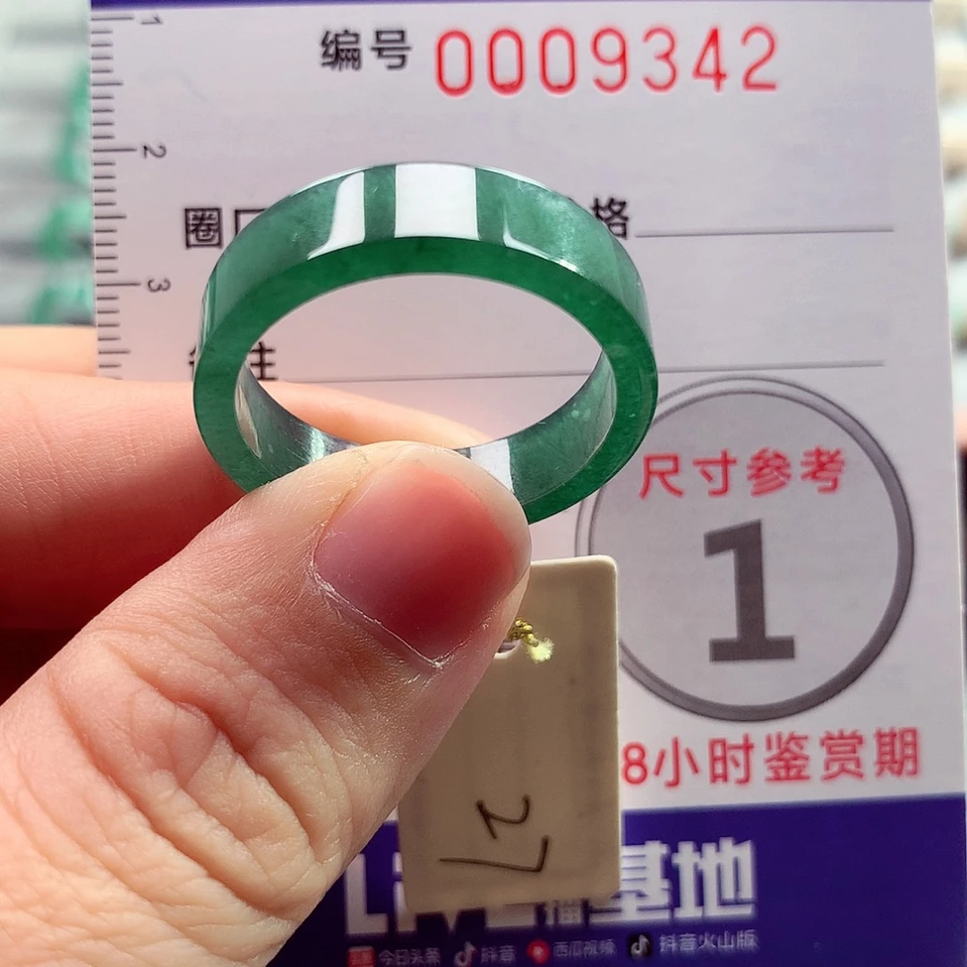 翡翠未镶嵌戒指27号